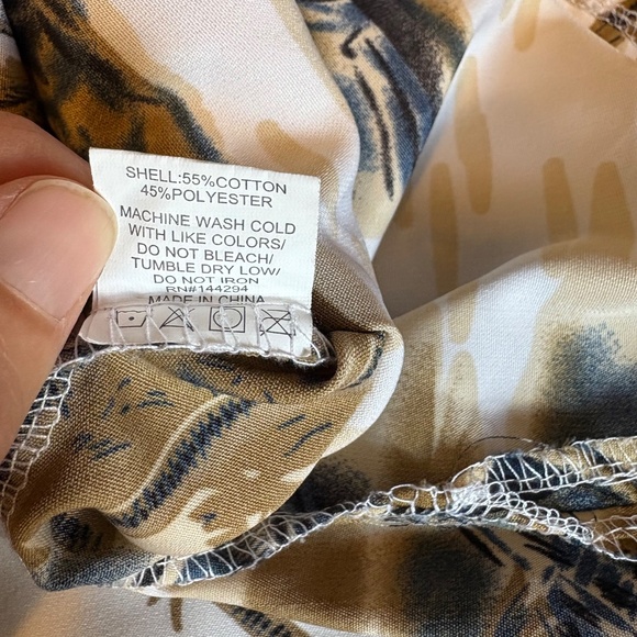 Han Ton Short Sleeve Button Down Hawaiian Shirt Men's Size 2XL Palm Trees - Picture 5 of 5